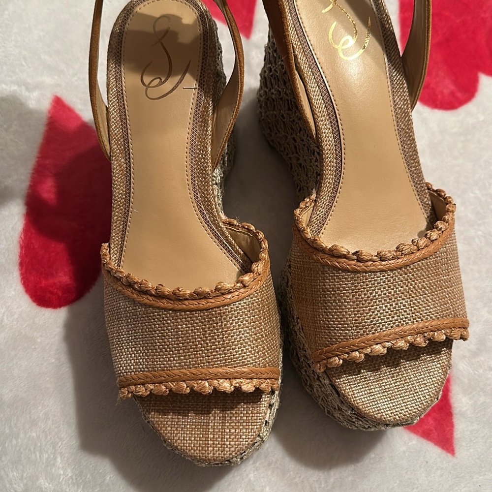 NEW SAM EDELMAN AMBER PLATFORM WEDGE SANDAL - Picture 9 of 14
